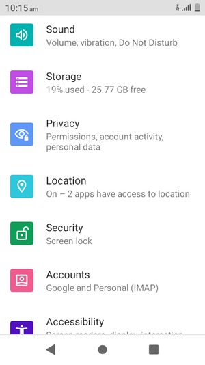 Scroll to and select Location