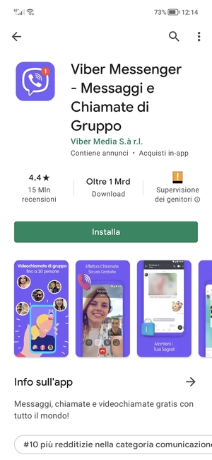 Seleziona Installa
