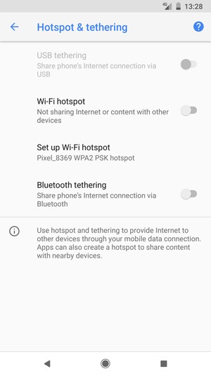 Select Set up Wi-Fi hotspot