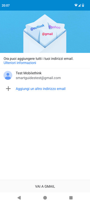 Seleziona VAI A GMAIL