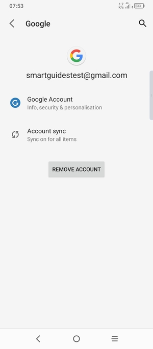 Select Account sync
