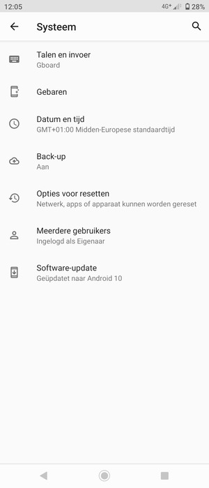Selecteer Software-update
