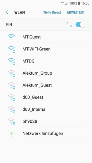 Wählen Sie das Wireless-Netzwerk, zu dem Sie eine Verbindung herstellen möchten