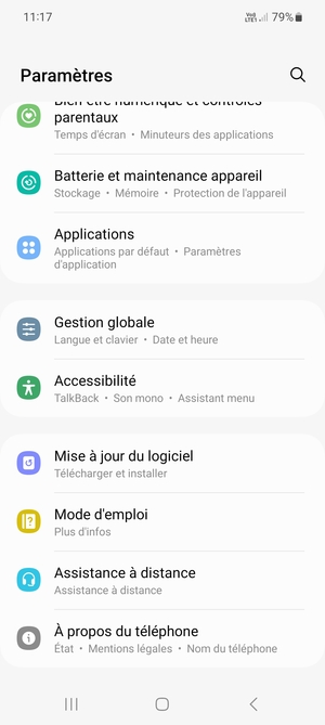 Faites défiler et sélectionnez Mise à jour du logiciel