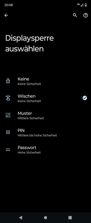 Wählen Sie Muster