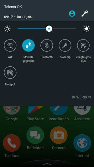 Selecteer de Instellingen knop