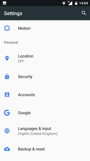 Return to the Settings menu and select Accounts