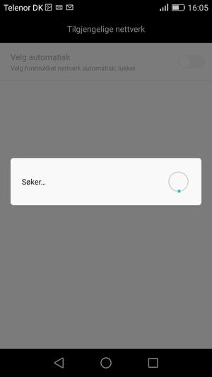 Vent til søket til ferdig