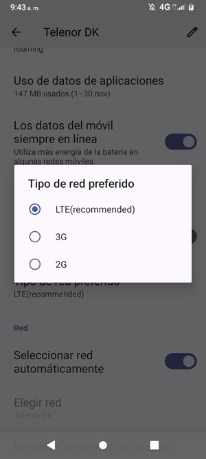 Seleccione la opción deseada