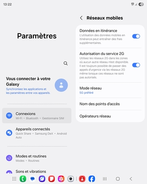 Activer ou désactiver Données en itinérance