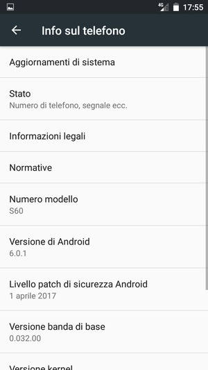 Seleziona Aggiornamenti di sistema