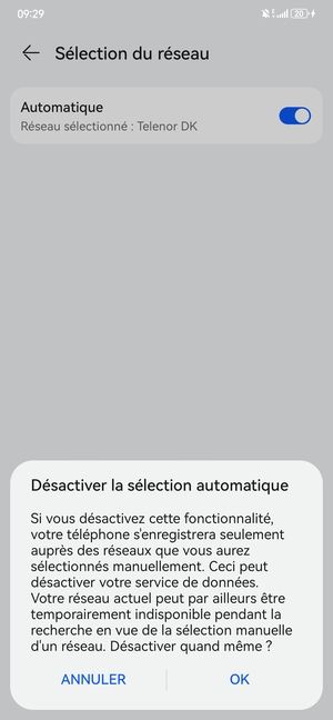 Sélectionnez OK