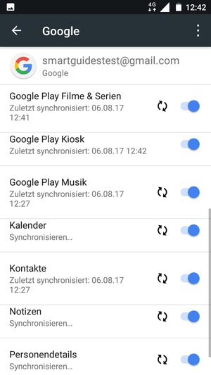 Ihre Kontakte von Google werden nun auf Ihr Handy synchronisiert