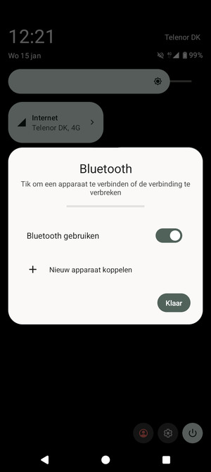 Schakel  Bluetooth gebruiken uit