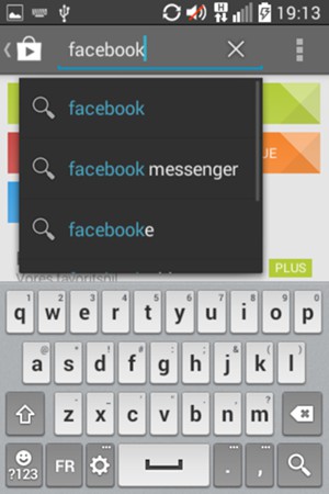 Saisissez le nom de l'appli et sélectionnez Rechercher