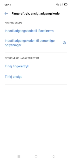 Vælg Indstil adgangskode til låseskærm