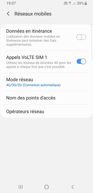 Sélectionnez Nom des points d'accès
