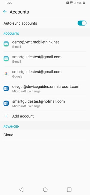 Select your Google account