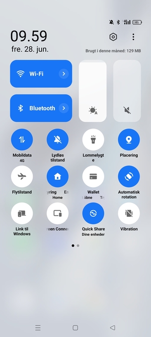 Slå Wi-Fi og Bluetooth fra