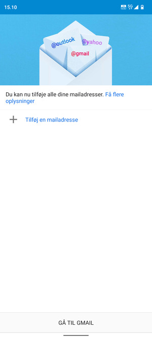 Vælg Tilføj en mailadresse