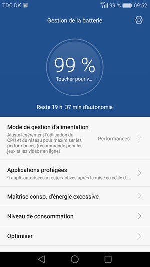 Sélectionnez Mode de gestion d'alimentation