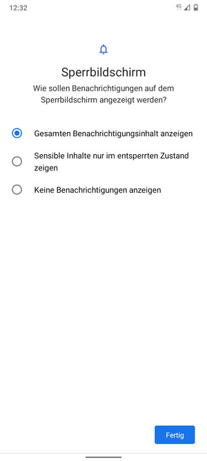 Wählen Sie die gewünschte Option und wählen Sie Fertig