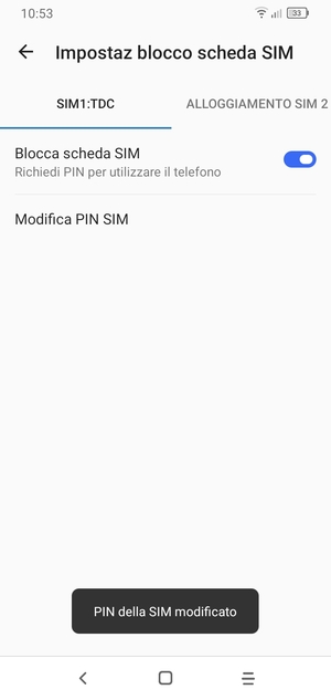 Il tuo PIN della SIM è stato modificato