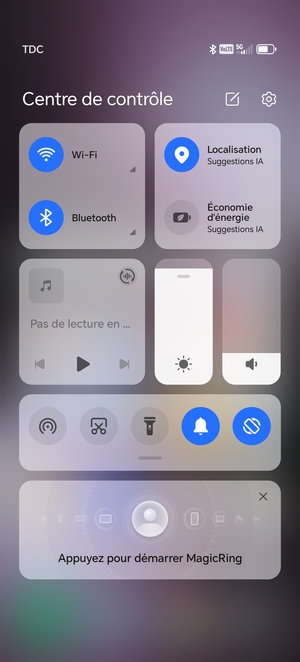 Déroulez à nouveau le menu du haut