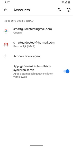Selecteer uw Google-account