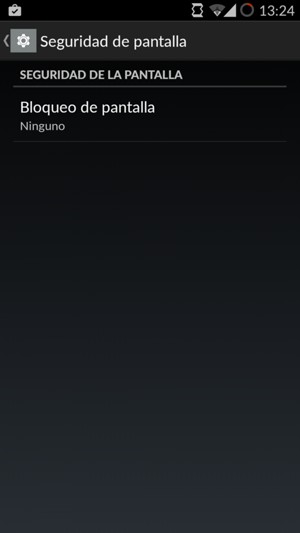 Seleccione Bloqueo de pantalla
