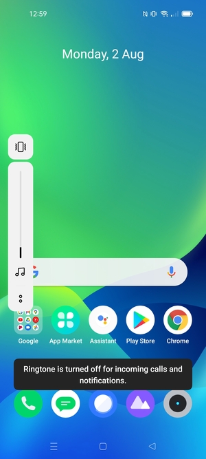 Select Vibrate to change to silent mode