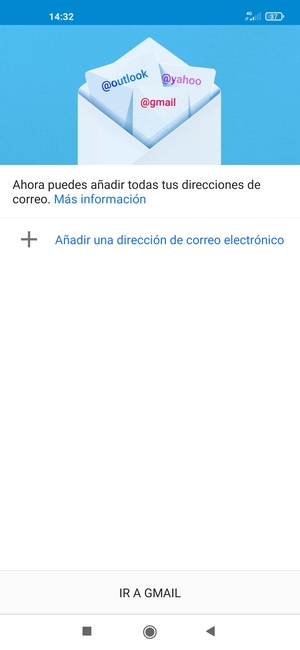 Seleccione Añadir una dirección de correo electrónico