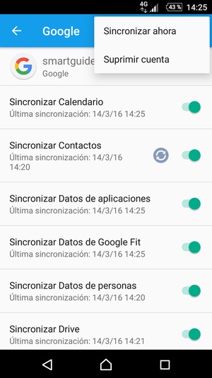 Seleccione Sincronizar ahora