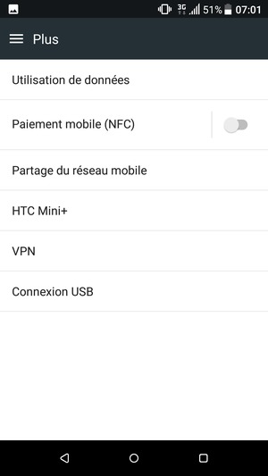 Sélectionnez Partage du réseau mobile