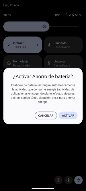 Seleccione ACTIVAR