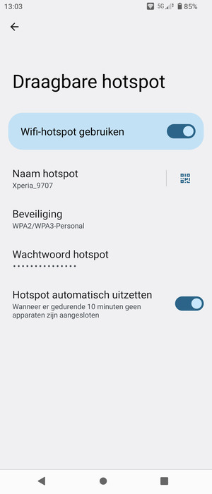 Uw telefoon is nu geïnstalleerd voor gebruik als modem