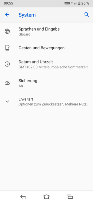Wählen Sie Erweitert