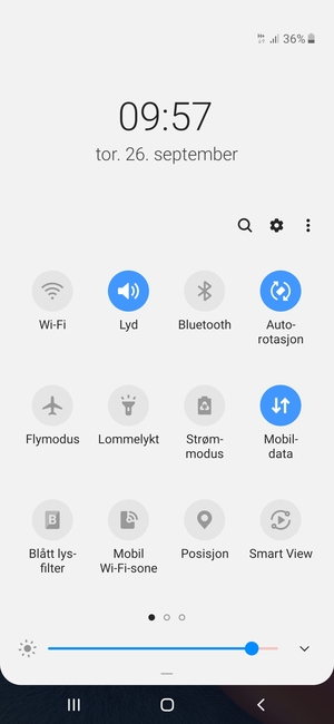 Velg Lyd for å bytte til vibrasjonsmodus