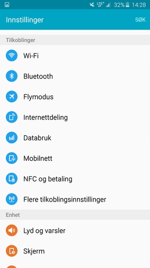 Bla til og velg Mobilnett