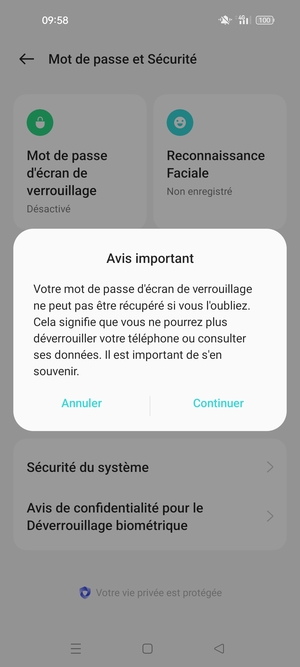 Sélectionnez Continuer