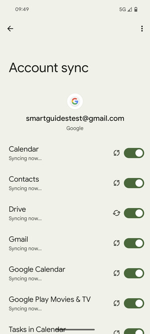 Your information will be synchronised