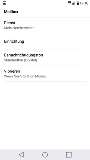 Wählen Sie Einrichtung