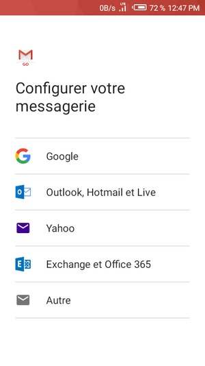 Sélectionnez Google