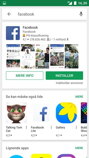Vælg appen