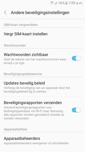 Selecteer Vergr SIM-kaart instellen