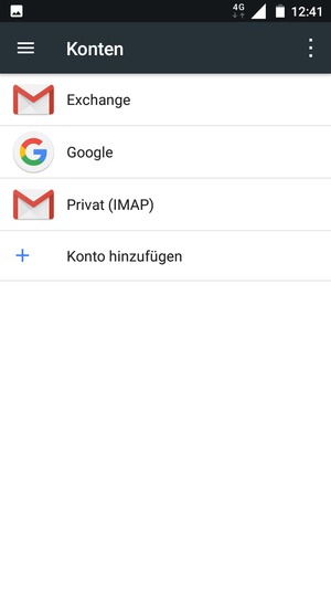 Wählen Sie Google