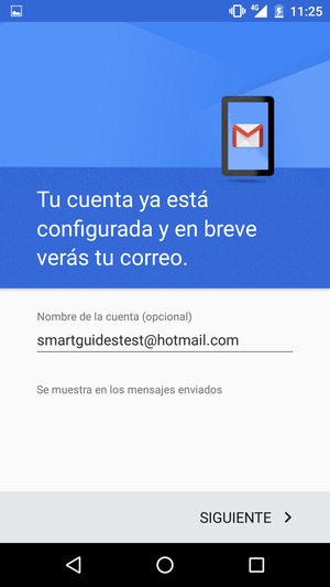 Déle a su cuenta un nombre y seleccione SIGUIENTE