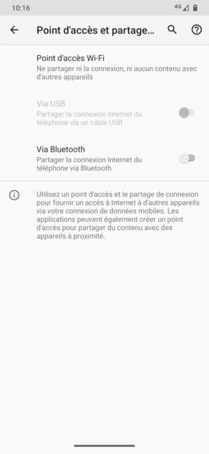 Sélectionnez Point d'accès Wi-Fi