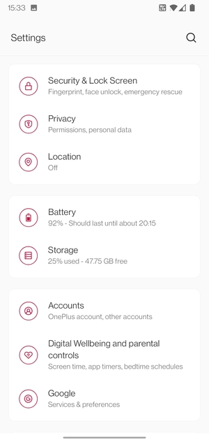 Scroll to and select Security & Lock Screen