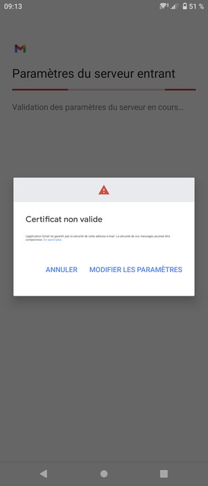 Sélectionnez MODIFIER LES PARAMÈTRES